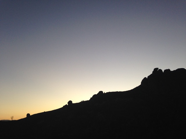 The Pinnacles at dusk