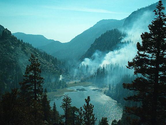 Little Kern Lake during the West Kern Fire.